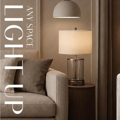 O’Bright Luma - Battery Powered Table Lamp (Brushed Nickel, 19.5-inch) - color: Brushed Nickel, size: 19.5-inch