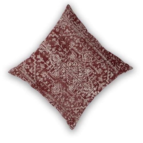 Burgundy Carpet Pattern Boho Pillow Covers 16 x 16 Inch Set of 2 - color: Burgundy Boho, size: 16" x 16" (Pack of 2)