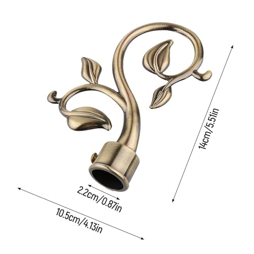1 Pair Decorative Curtain Drapery Rod/Pole Finials Ends for 22mm Curtain Poles - Bronze, as described