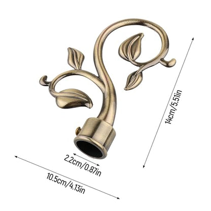 1 Pair Decorative Curtain Drapery Rod/Pole Finials Ends for 22mm Curtain Poles - Bronze, as described