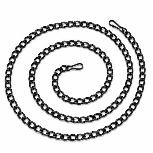 30 Inch Metal Chain for Hangings, Black Chains, with Safety Hooks - color: Black