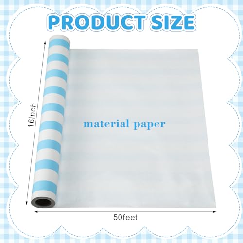 AmazingSpark Striped Table Runner Roll,Light Blue,50' Long X 16" Wide - color: Light Blue, size: 50' Long X 16" Wide