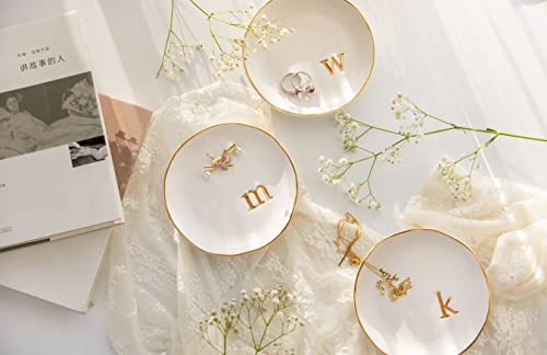 COLLECTIVE HOME Ceramic Jewelry Tray, Trinket Dish, Gifts for Women (M) - color: M
