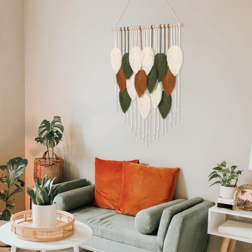 Macrame Wall Hanging Boho Woven Tapestry Chic Home Decor Modern Wall Art - color: 23.6"W x 29.5"L