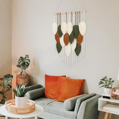 Macrame Wall Hanging Boho Woven Tapestry Chic Home Decor Modern Wall Art - color: 23.6"W x 29.5"L