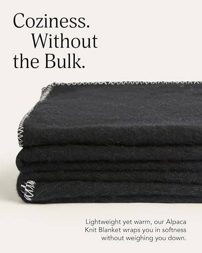 UnHide Knit Alpaca Blanket, Ultra-Soft and Lightweight Throw Blanket - color: Night Owl, size: Alpaca (60" x 80")