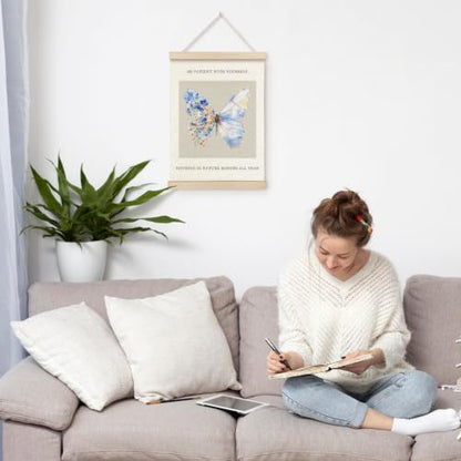 VGXKJIIOD Be Patient with Yourself Mental Health Wall Art Decor - color: Butterfly