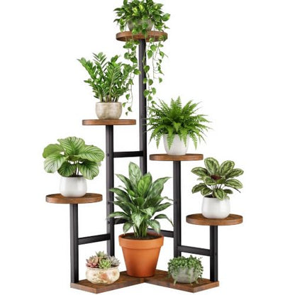 GEEBOBO 6 Tiered Plant Stand Indoor - color: 6 Tier-Brown