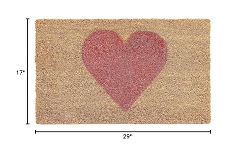 Calloway Mills Madison Heart Doormat (Pink, 17" x 29") - color: Pink, size: 1'5" x 2'5" (Rectangular)