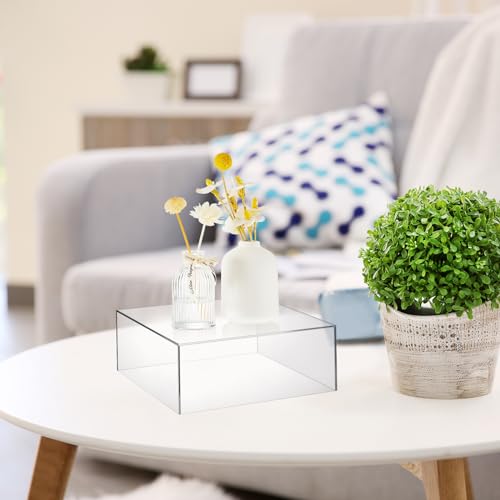 Leinuosen 7 Pcs Large Acrylic Buffet Risers, 6-12" Square, Clear - color: Clear, size: 6" to 12", style: Square