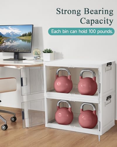 OlarHike 97QT Storage Bins with Lids for Closet, Garage, Shelves, 3 Pack - size: 97QT