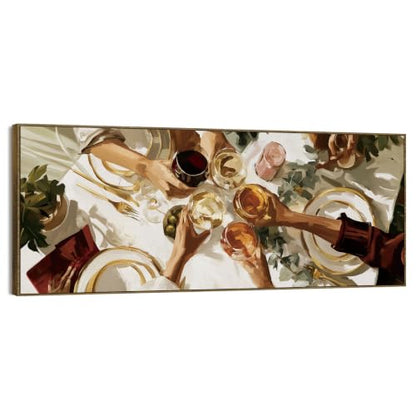 TLESKE Kitchen Home Bar Dining Room Cheers Large Wall Art Decor 15x40 - color: dining