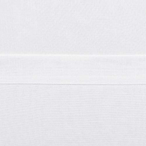 DWCN White Sheer Curtains for Living Room Bedroom - Faux Linen Look Voile Drapes Grommet Top Window Curtain Panel 52 x 120 Inches Long, Set of 2 Panels - color: White, size: 52"W x 120"L (Pack of 2)