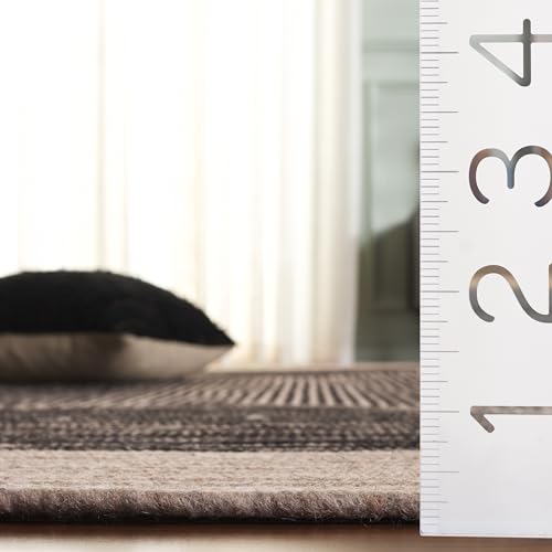 SAFAVIEH Braided Runner Rug 2'3"x8', Wool Beige & Black BRD904B - color: Beige/Black, size: 2'3" x 8' (Runner)
