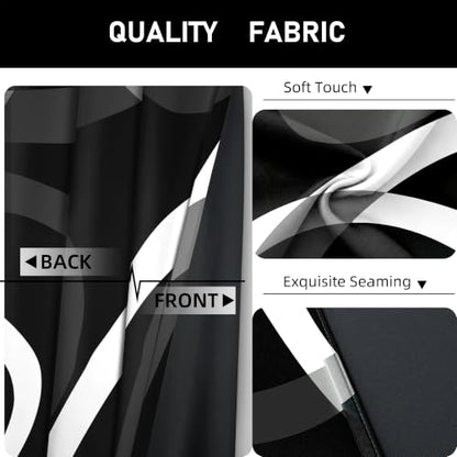 weesire Black and White Blackout Curtains, 52 x 84 Inch, Grommet, 2 Panels - color: P1-black, size: 52"W x 84"L (Pack of 2)