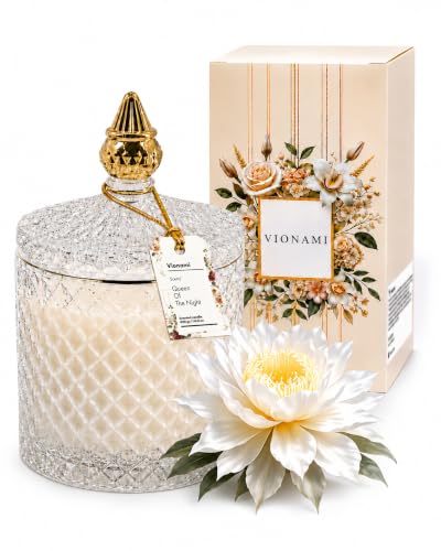 VIONAMI Queen of The Night Rare Flower Fragrance Luxury Scented Candle Gift