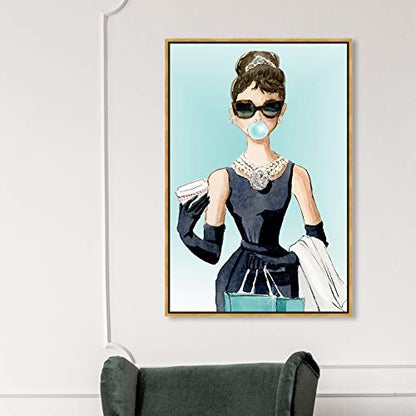 The Oliver Gal Artist Co. Abstract Wall Art Canvas - size: 45"L x 30"W, style: Gold Frame