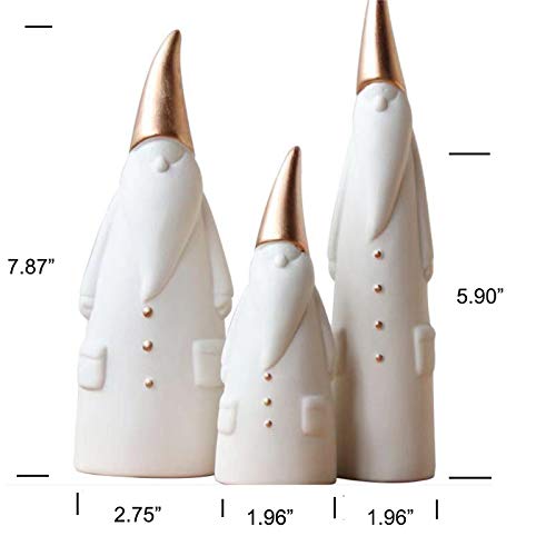 Santa Claus Figurine Christmas Reindeer/Christmas Table Decoration Santa Claus Set with Gift Bag (3 Pieces in Set)