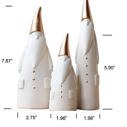 Santa Claus Figurine Christmas Reindeer/Christmas Table Decoration Santa Claus Set with Gift Bag (3 Pieces in Set)