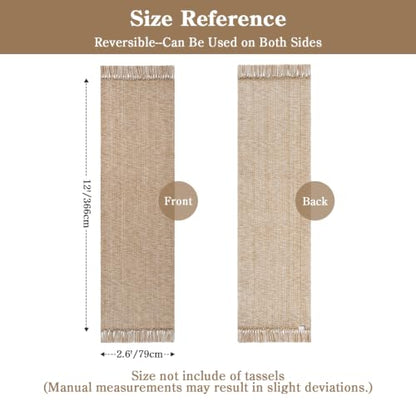 Collive Kitchen Carpet Runners for Hallway 2.6x12ft, Washable Bathroom Rugs - color: Tan/Cream, size: 2.6' x 12' (Rectangular)