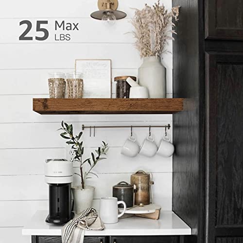 QEEIG Bathroom Floating Shelves for Wall (Brown, Set of 2, 15.7") - color: A. Brown, size: 15.7"