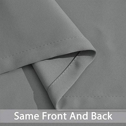 Yakamok Grey Room Darkening Window Curtains 52x36 Inch for Kitchen - color: Grey, size: 52"W x 36"L (Pack of 2)