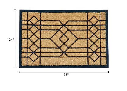 Calloway Mills 153502436 Windgate Doormat, 24" x 36", Natural/Black - color: Windgate
