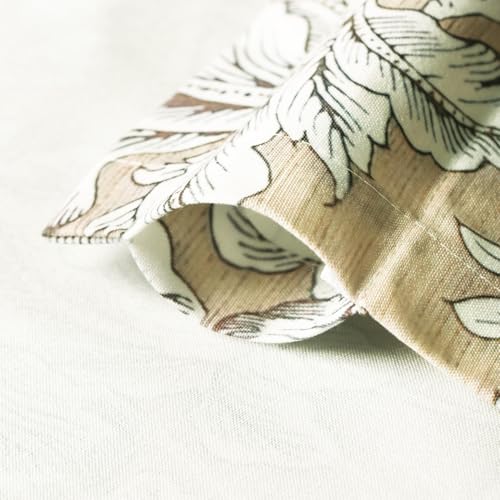Leeva Farmhouse Floral Valance, Linen Textured Rod Pocket, 52 x 12, 1 Panel - color: M5, size: 52"W x 12"L (Pack of 1)