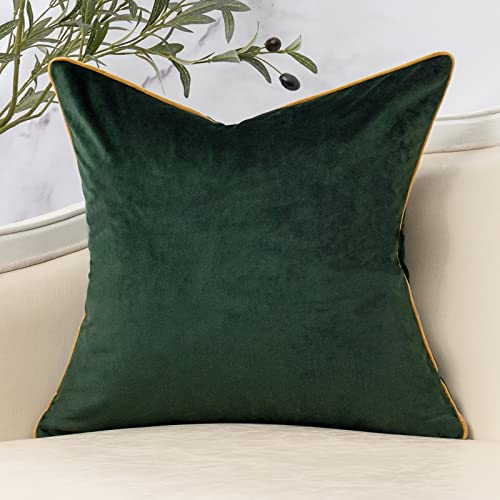 Yangest Green Twigs Throw Pillow Cover Branches Velvet Cushion Case Neutral Pillowcase for Sofa Couch Bedroom Living Room Home Decor,18x18 Inch - color: Green, size: 18" x 18" (Pack of 1)