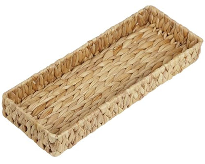 Water Hyacinth Bathroom Vanity Tray, 16.7 Inch - size: 16.7" x 6" x 2"