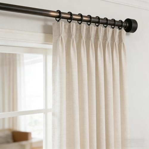 2 Pcs End Cap Replacement Finials, Screw on Curtain Rod End Caps, Cylindrical Drapery Rod Finials, Black Drapery Round Curtain Rods Finial for 6mm Curtains Rods ﻿
