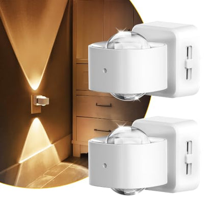 L LOHAS LED Night Lights Plug into Wall, Night Light Projector Light Sensor - color: White