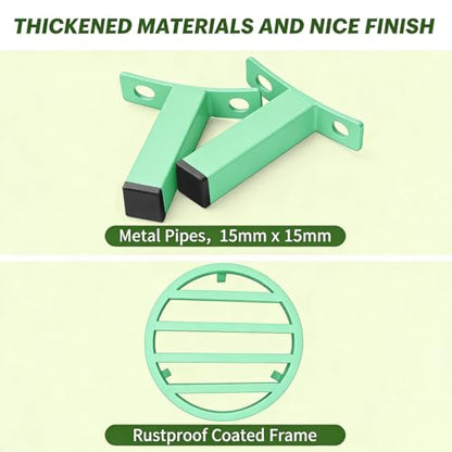 3 Pack 12 Inch Metal Plant Stands Outdoor Indoor Riser,Mint Green - color: 11.81"-Mint Green
