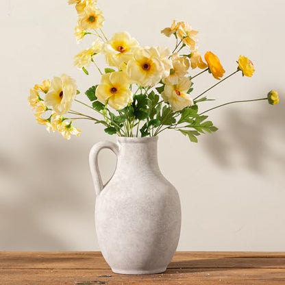 Vanselia Ceramic Flower Vase Home Table Decor Living Room Farmhouse 10 in - color: 10" Rustic