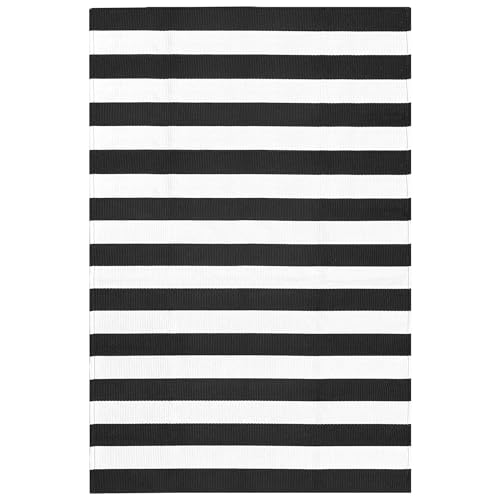 KILOCOCO Black White Striped Rug 5x7 Area Rug for Living Room Washable Rugs - color: Black and White Stripe, size: 5' x 7' (Rectangular)