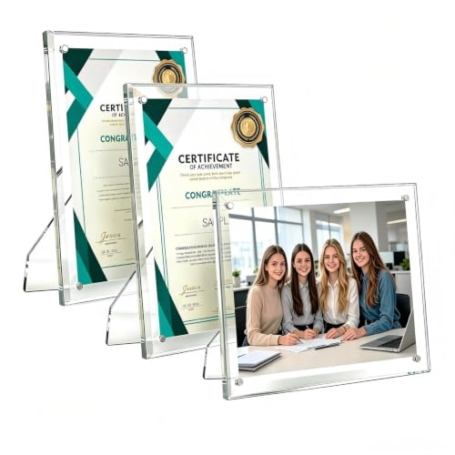 8.5x11.5 Acrylic Picture Frame 3 Pack - size: 8.5X11.5"-3Pack