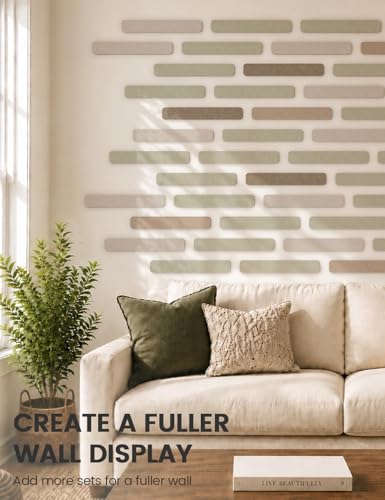 Fluxynara 13" x 2" Felt Wall Panels, Linen Dusk - color: Linen Dusk, size: 8-pack