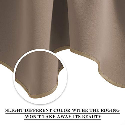 NICETOWN 2 Panels Cappuccino Kitchen Valances for Windows, 42W x 18L - color: Cappuccino, size: 42"W x 18"L (Pack of 2)
