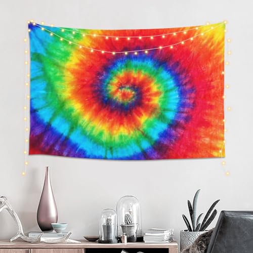 mutakin Tie Dye Tapestry Wall Hanging Aesthetic For Bedroom Living Room Dorm - color: Tie Dye