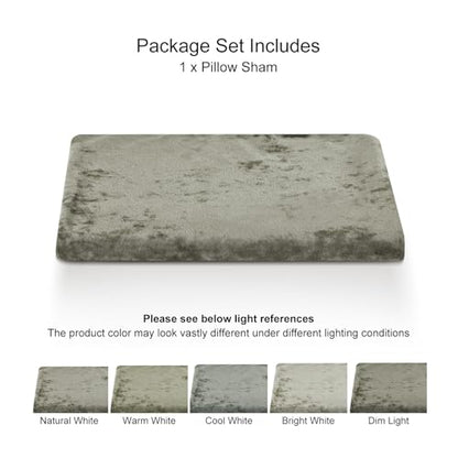 PHF Truly Velvet Zippered Body Pillowcase, No Insert, 1 Pack Ultra Soft Breathable Pillow Sham Cover with Zipper, 20"X 54" Long Luxury Cozy Warm Fuzzy Flannel Body Pillow Case, Smokey Olive - color: Smokey Olive, size: 54" x 20" (Pack of 1)