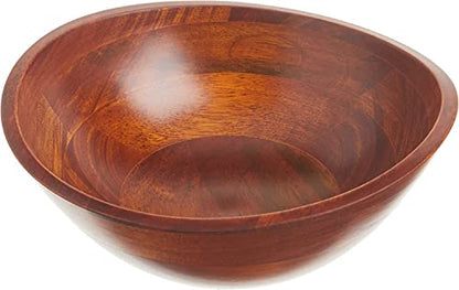 Lipper International Cherry Finished Wavy Rim Beechwood Serving Bowl for Fruits or Salads, Matte, Small, 7.5" x 7.25" x 3", Single Bowl, 30.43Fl oz (Pack of 12) - size: Small (Pack of 12)