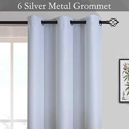 SimpleHome Ombre Gradient Grey White to Gray Curtains for Bedroom, 42Wx63L - color: Grey and White, size: 42"W x 63"L (Pack of 2)