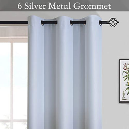 SimpleHome Ombre Gradient Grey White to Gray Curtains for Bedroom, 42Wx63L - color: Grey and White, size: 42"W x 63"L (Pack of 2)