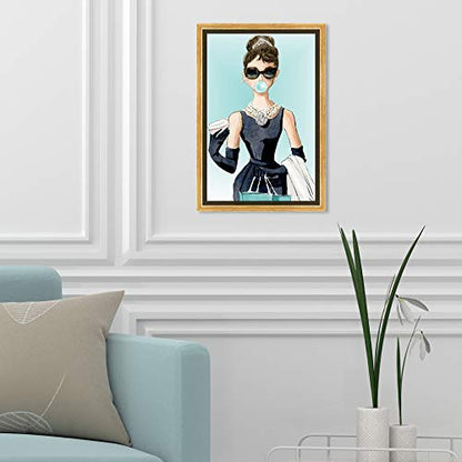 The Oliver Gal Artist Co. Abstract Wall Art Canvas - size: 15"L x 10"W, style: Gold Frame
