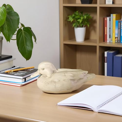 Duck Statue Shelf Decor,Animal Figurine Burlywood - color: Burlywood