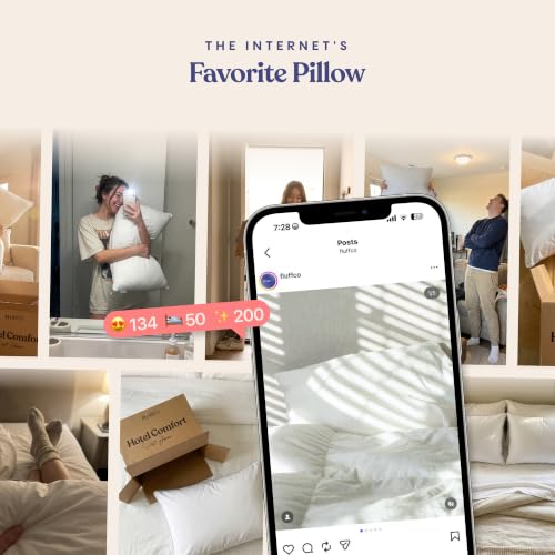 FluffCo Zen Fluff® Down Alternative Bed Pillows - Soft, Queen Size (1 Pack) - size: Queen (U.S. Standard)