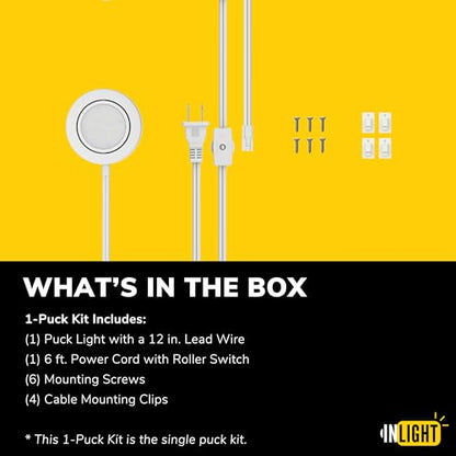 GETINLIGHT 2.75-Inch LED Puck Light, 1-Pack, 2700K, White - color: White, size: 1-puck light kit