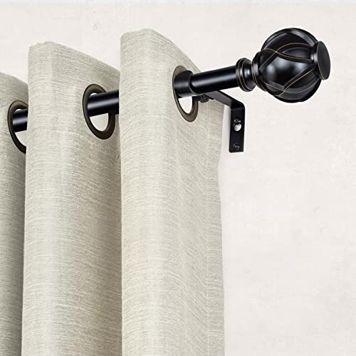 HOTOZON Black Replacement Finials for 3/4 & 5/8 Inch Diameter Curtain Rods, Samll Decorative Drapery Rod Finials, Set of 2