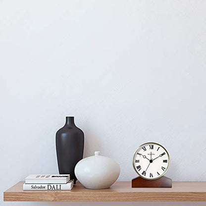 Presentime Mozart Mantel Alarm Clock - color: Morning Gold Finish, size: 6*5.5 inch