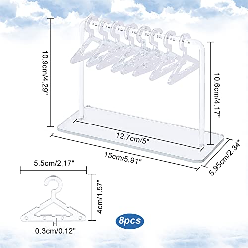 PH PandaHall Coat Hanger Earring Holder, Jewelry Display Dangle Earring Hanging Organizer Mini Earring Necklace Hanger Ear Studs Display Rack for Retail Show Personal Exhibition, 2.3x5.9x4.2inch - color: Silver